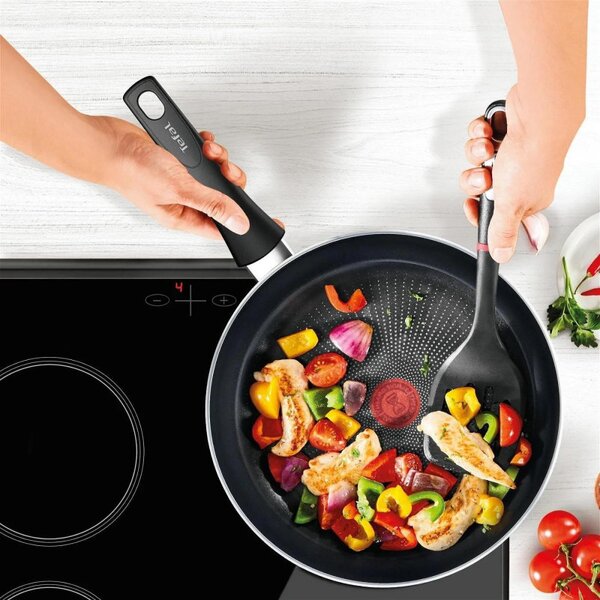 Тиган Tefal C2920653 Force, 28 см, Незалепващо покритие, Thermo-signal, Индукция, Черен