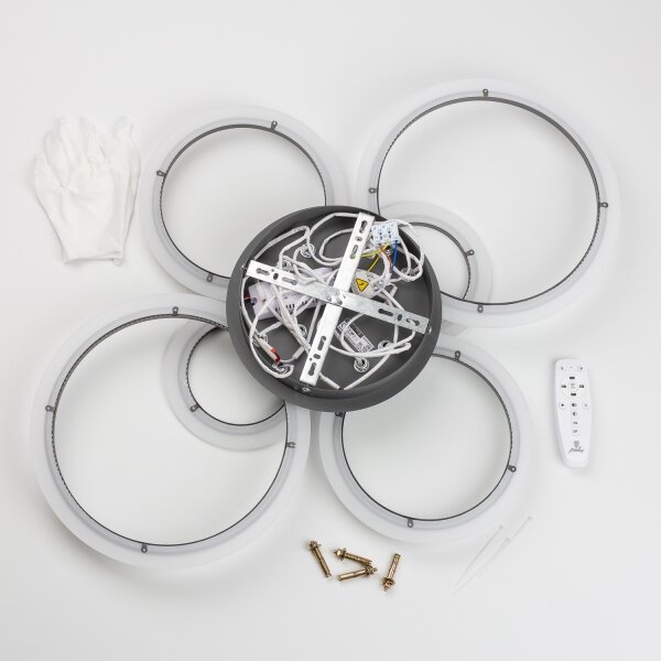 Brilagi - LED Димируем полилей за повърхностен монтаж ORBITS LED/85W/230V 3000-6500K антрацит + д.у