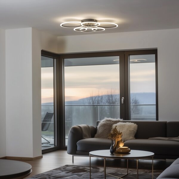 Brilagi - LED Димируем полилей за повърхностен монтаж ORBITS LED/85W/230V 3000-6500K антрацит + д.у