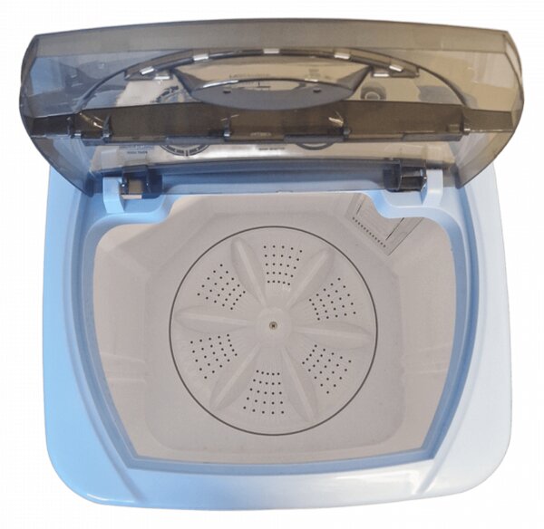 Полуавтоматична пералня Lamarque SAWM-611BL, 380W, 6 кг, Таймер, Превключвател, Син/Бял