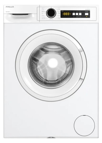 Пералня Finlux FXN 1061T, Клас A, 15 програми, 6 кг, 1000 об/мин, Отложен старт, Електронен дисплей, Бял