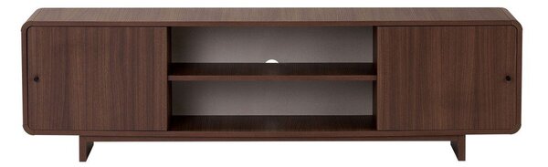 Маса за телевизор от декор от орех в тъмно естествен цвят 180x52x34 cm Mirel – Nordure