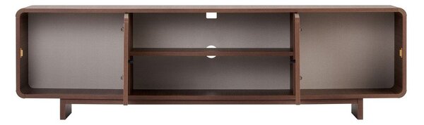 Маса за телевизор от декор от орех в тъмно естествен цвят 180x52x34 cm Mirel – Nordure