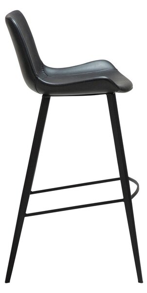 Черен бар стол (височина на седалката 74,5 cm) Hype – DAN-FORM Denmark