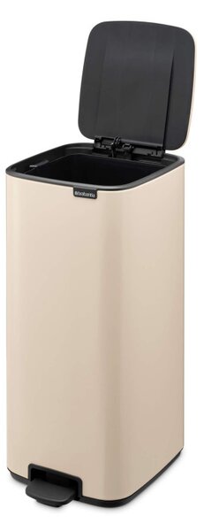 Кош за боклук Brabantia Bo Pedal 1010124, 30 л, Леко затваряне, Противоплъзгаща основа, Бежов