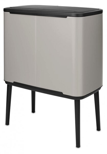 Кош за боклук Brabantia Bo Touch 1010451, 36 л, Плавно и безшумно отваряне, Голям отвор, Светлосив
