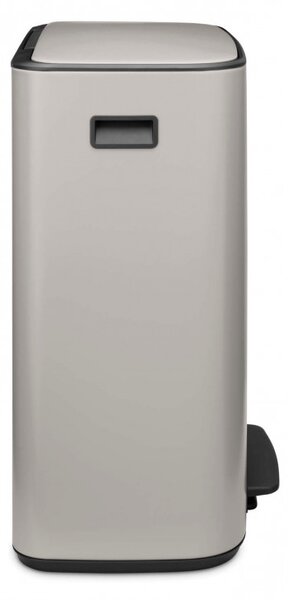 Кош за боклук Brabantia Bo Pedal 1010450, 2x30 л, Плавно затваряне, Противоплъзгаща основа, Светлосив