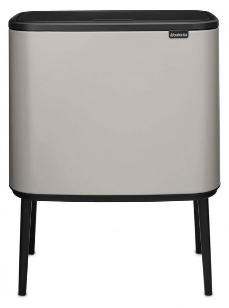 Кош за боклук Brabantia Bo Touch 1010451, 36 л, Плавно и безшумно отваряне, Голям отвор, Светлосив