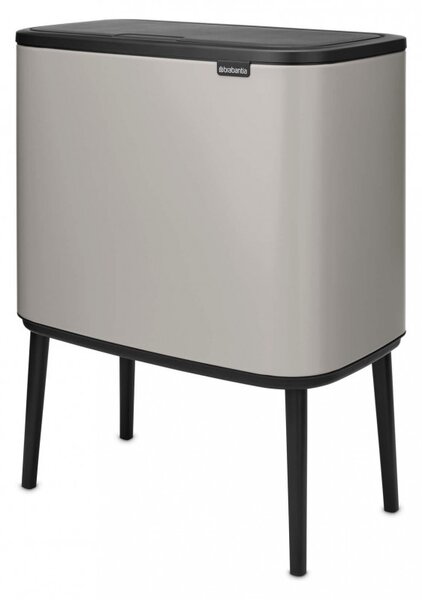 Кош за боклук Brabantia Bo Touch 1010451, 36 л, Плавно и безшумно отваряне, Голям отвор, Светлосив
