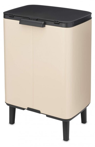 Кош за боклук Brabantia Bo Small Hi 1010462, 12 л, Плавно и безшумно отваряне, Противоплъзгаща основа, Бежов