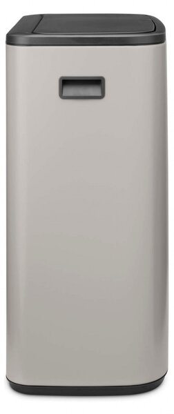 Кош за боклук Brabantia Bo Touch 1010455, 60 л, Плавно и безшумно отваряне, Голям отвор, Светлосив