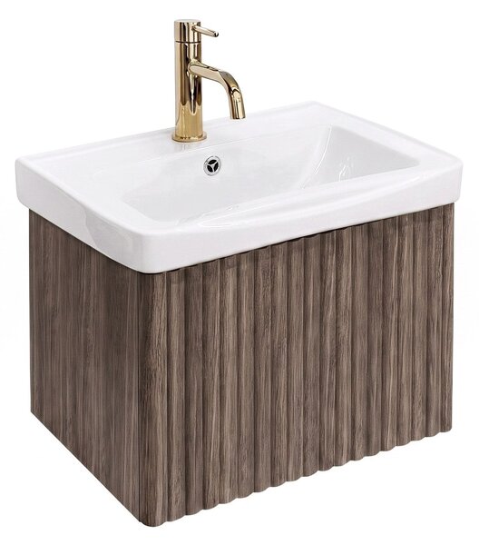 Шкаф за баня с мивка Rea DB85-50-1 Orio Dark 50cm