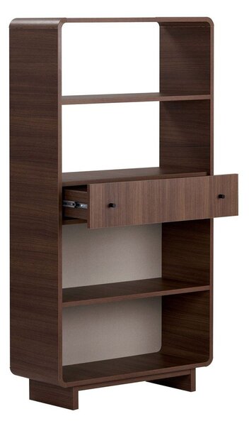 Библиотека от декор от орех в тъмно естествен цвят 78x153x34 cm Senza – Nordure