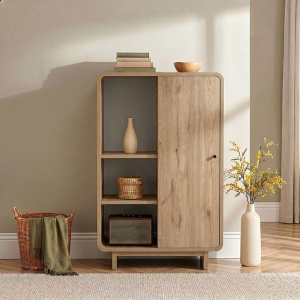 Шкафче от декор от дъб в светло естествен цвят 70x110x34 cm Torina – Nordure