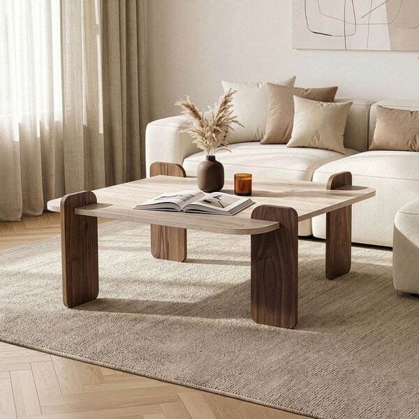 Бежова масичка за кафе 90x90 cm Marais – Nordure