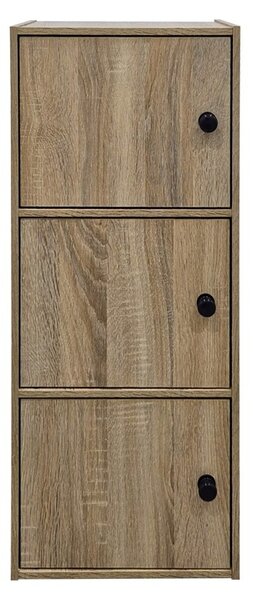 Гардероб с 3 врати, Wirdia, дъб, 24x30.5x71.5 см