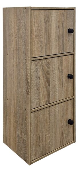 Гардероб с 3 врати, Wirdia, дъб, 24x30.5x71.5 см
