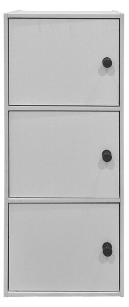 Гардероб с 3 врати, Wirdia, бял, 24x30.5x71.5 см