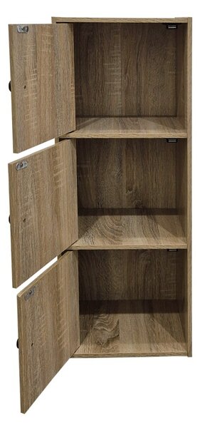 Гардероб с 3 врати, Wirdia, дъб, 24x30.5x71.5 см