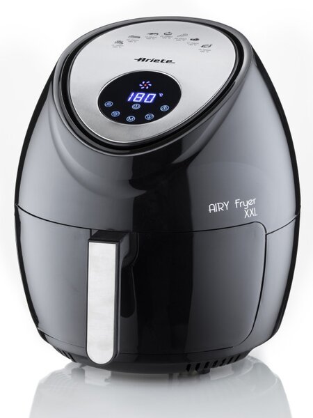 Фритюрник с горещ въздух Ariete AIRY FRYER XXL 4618/00, 1800W, 5.5 л, 7 програми, Таймер, LCD сензорен дисплей, Черен