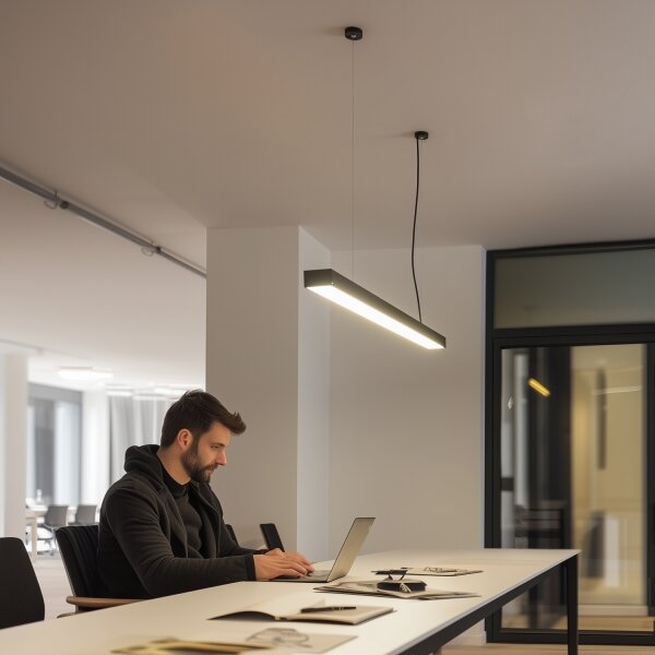 LED Таван за повърхностен монтаж висяща лампа CYNIDECO LED/30W/230V 4000K черен