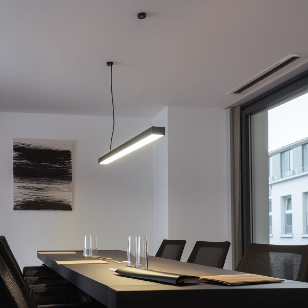 LED Таван за повърхностен монтаж висяща лампа CYNIDECO LED/30W/230V 4000K черен
