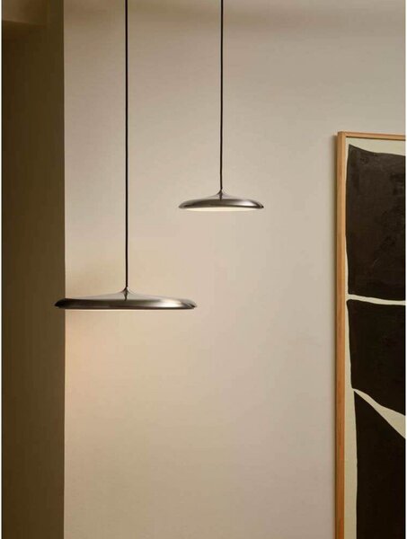 DFTP by Nordlux LED висяща лампа „Artist“, Ø 25 см, в цвят на стомана, неръждаема Затъмняване, Металик, Дневна/трапезария, Неръждаема стомана, Скандинавски