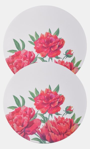 Sinsay - Кръгли подложки за маса с флорален мотив 2 pack - фуксия