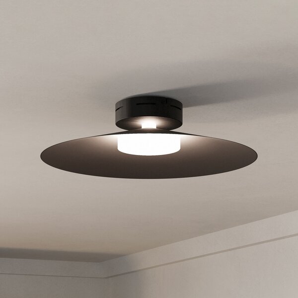 EGLO LED интелигентна плафониера Conomavilla-Z, черна Ø 45 cm CCT RGB, Затъмняване, Черен, Дневна/трапезария, Метал, Модерен