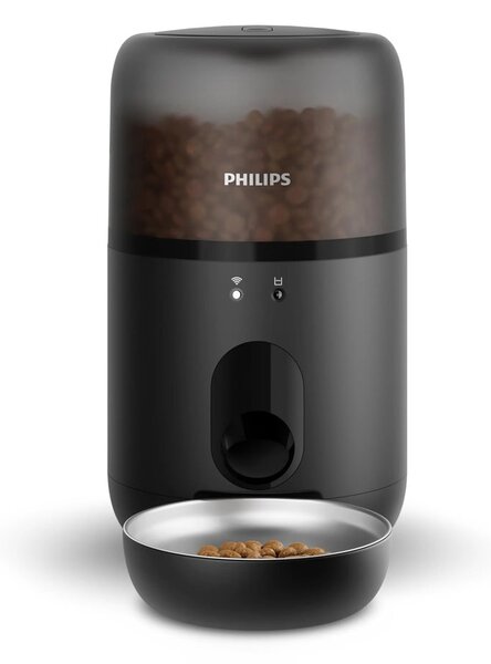 Смарт хранилка Philips PAW3300/02, за домашни любимци, 4.5l капацитет на контейнера за храна, без BPA, Wi-Fi, черна