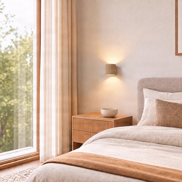 SOLLUX LIGHTING Стенна лампа Aura, цвят таупе, Ø10 см, G9, осветява нагоре/надолу, алуминий, Затъмняване, Сив, Коридор, Алуминий, Модерен