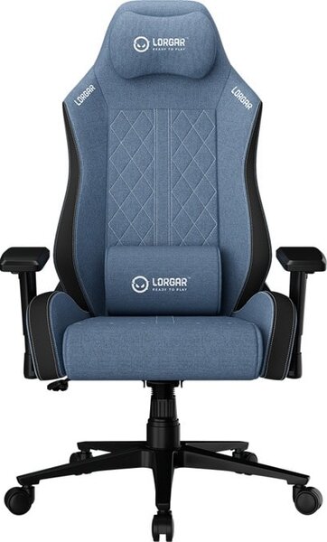 Геймърски стол Lorgar CHA41, до 150kg, 3D подлакътници, регулируема облегалка, син