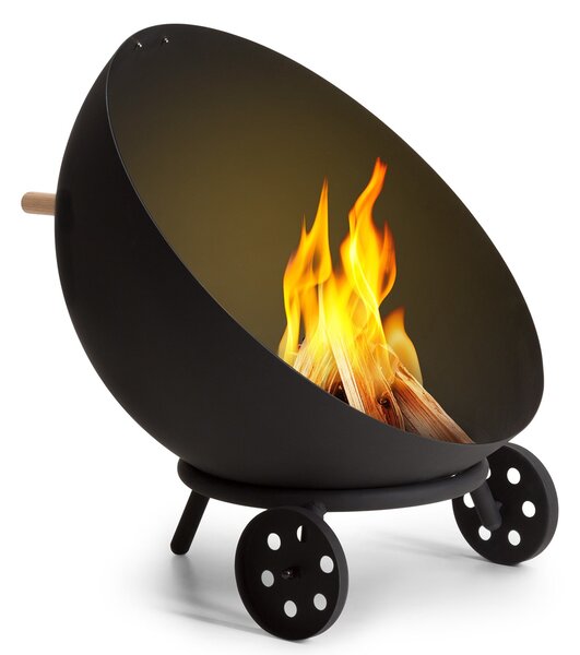 Blumfeldt Fireball Egon, стоманена купа за огън за градината или терасата Ø 66 cm капак за скара