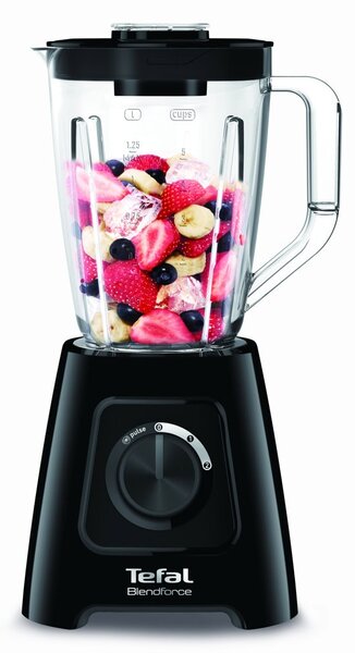 Блендер Tefal BLENDFORCE 2 BL420838, 4 ножа, 2 скорости, функция за чупене на лед, 600 W, черен