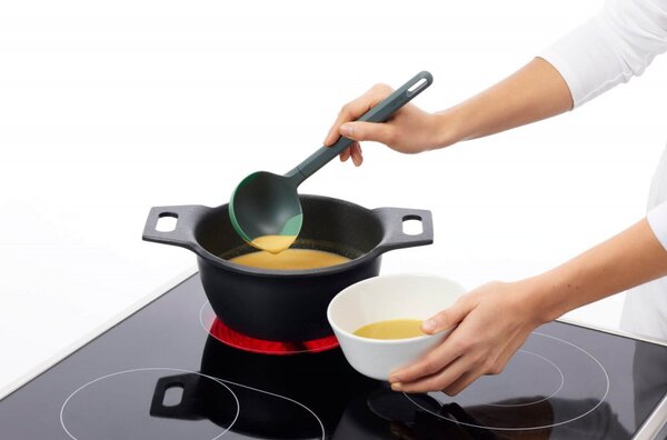 Черпак за супа Lekue 1010180, 29 см, Против надраскване, Гъвкава глава, 4/220°C, Зелен