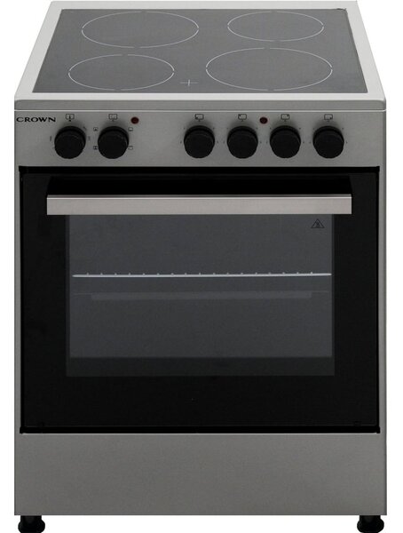 Готварска печка Crown CEC-6060V IX, 65л. обем, 4 нагревателни зони, 5 функции, инокс