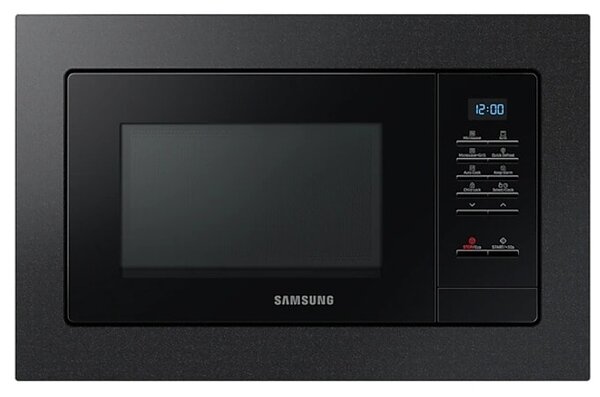 Микровълнова фурна Samsung MG23A7013CB/OL, за вграждане, с грил, сензорно управление, 800 W, 23 L обем, 6 нива на мощност, черна