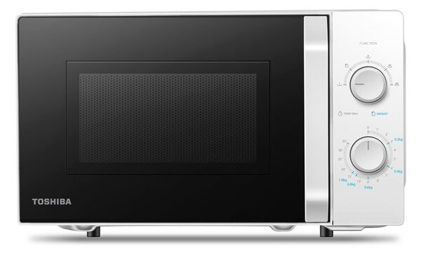 Микровълнова фурна Toshiba MW-MM20PWH, механично управление, 800W, 20л. обем, 4 степени на мощност, бяла