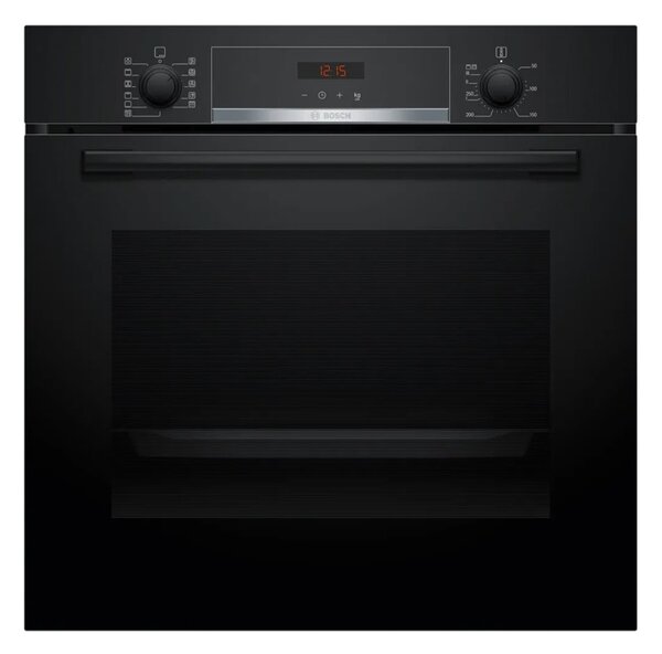 Фурна за вграждане Bosch HBA574BB3, клас A+, 71л. обем, пиролитично почистване, 3D система за равномерно печене, защита за деца, черна