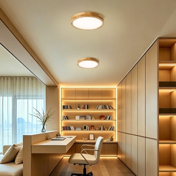 Brilagi - LED таванно осветително тяло WOODLINE LED/24W/230V 3000/4000/6000K дъб диам. 30 cm
