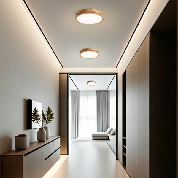Brilagi - LED таванно осветително тяло WOODLINE LED/24W/230V 3000/4000/6000K дъб диам. 30 cm