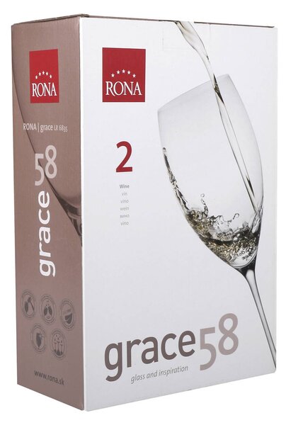 RONA Чаши за вино Grace 580мл 2бр