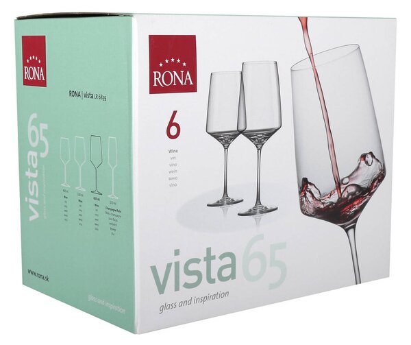 RONA Чаши за вино Vista 650мл 6бр