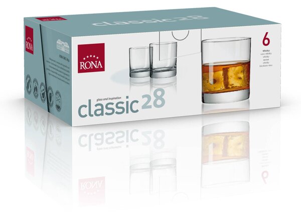 RONA Чаши за уиски Classic 280мл 6бр