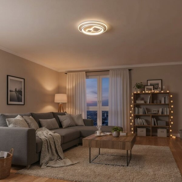 ITALUX CLN-52185A-WH - димируем LED плафон PARCO LED/55W/230V Ø 50 см бял + дистанционно управление