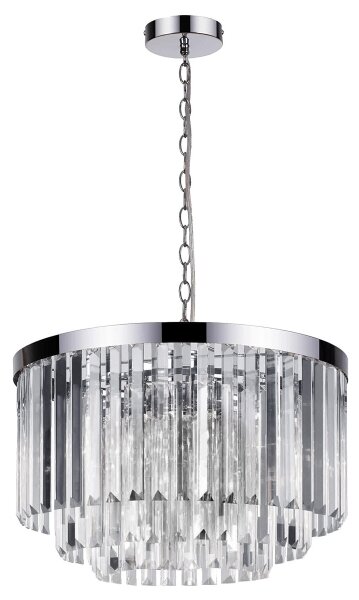 Полилей на верига VETRO 5xE14/60W/230V, гланцов хром