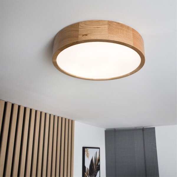 Brilagi - LED таванно осветително тяло CARVALHO LED/36W/230V, цвят дъб, диаметър 37,5 cm