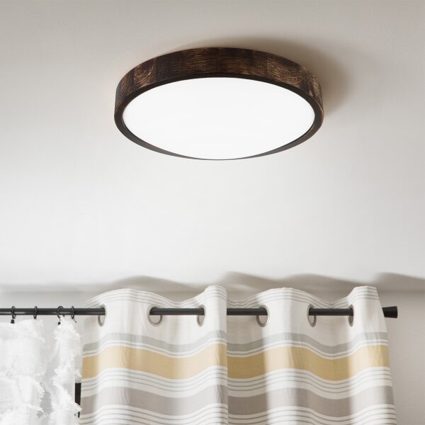 Brilagi - LED таванно осветително тяло CARVALHO SLIM SMOKEY LED/36W/230V, цвят дъб, Ø 37,5 см