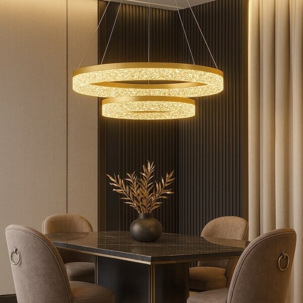 LED полилей на кабел GALA LED/54W/230V Ø 60 см златист