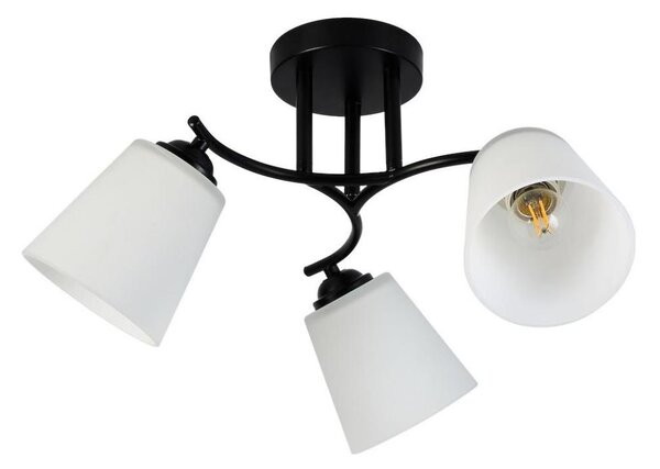 Плафонен полилей PAFOS 3xE27/15W/230V черен